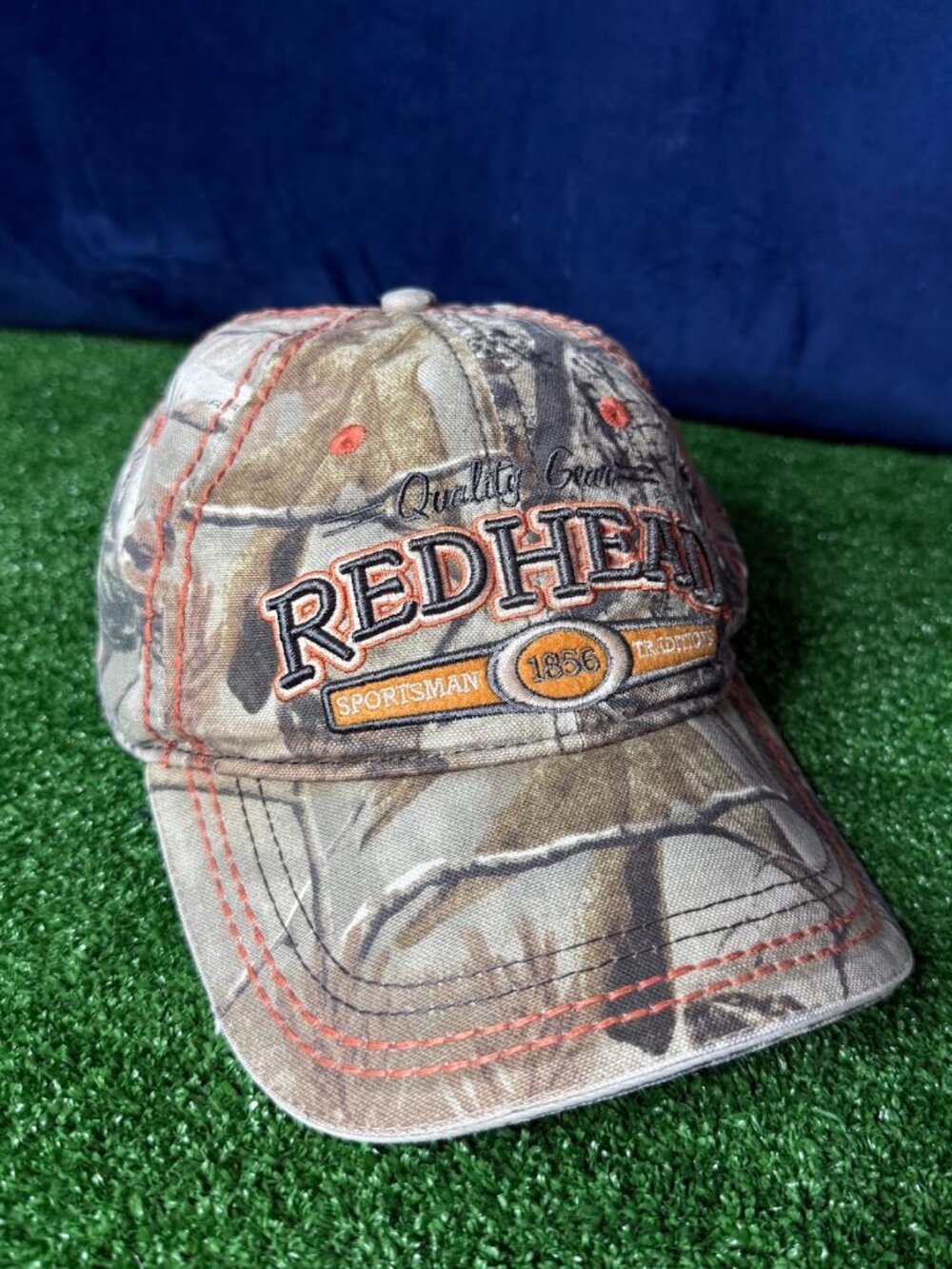RedHead For Her Camo Camouflage Hat Cap Q3 Tech Orange Stitch Embroidered OS